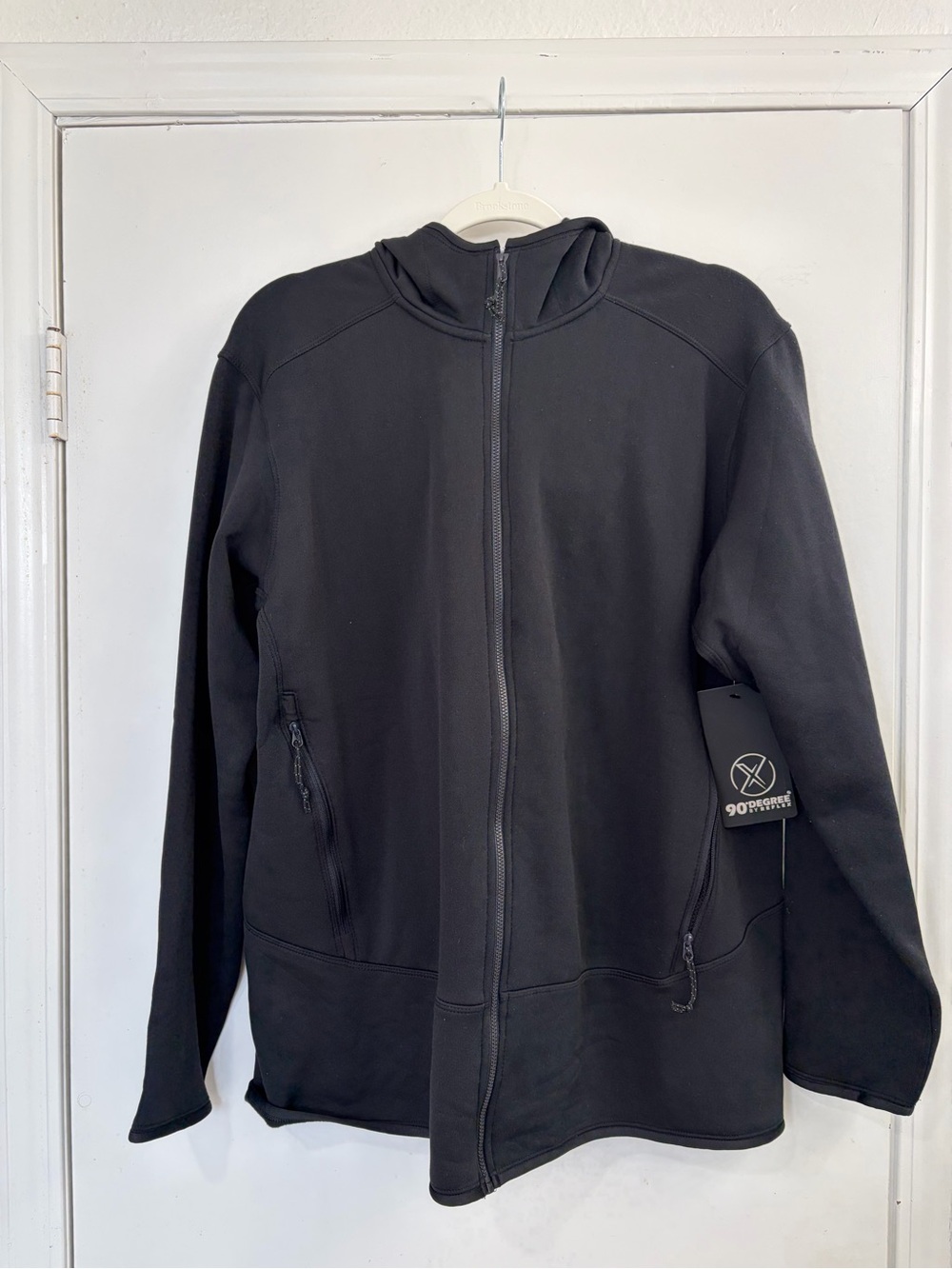 NWT 90 Degree by Reflex Men's Scuba Fleece Lined Zip Hoodie Hooded Sweatshirt L